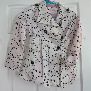 Girls Jacket with very cute black hearts